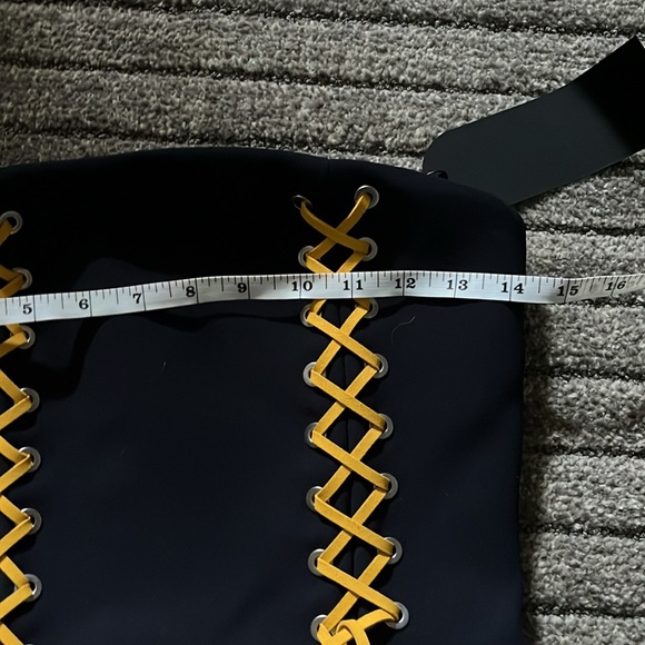 Strapless navy corset/lace up top- small NWT - Picture 6 of 9